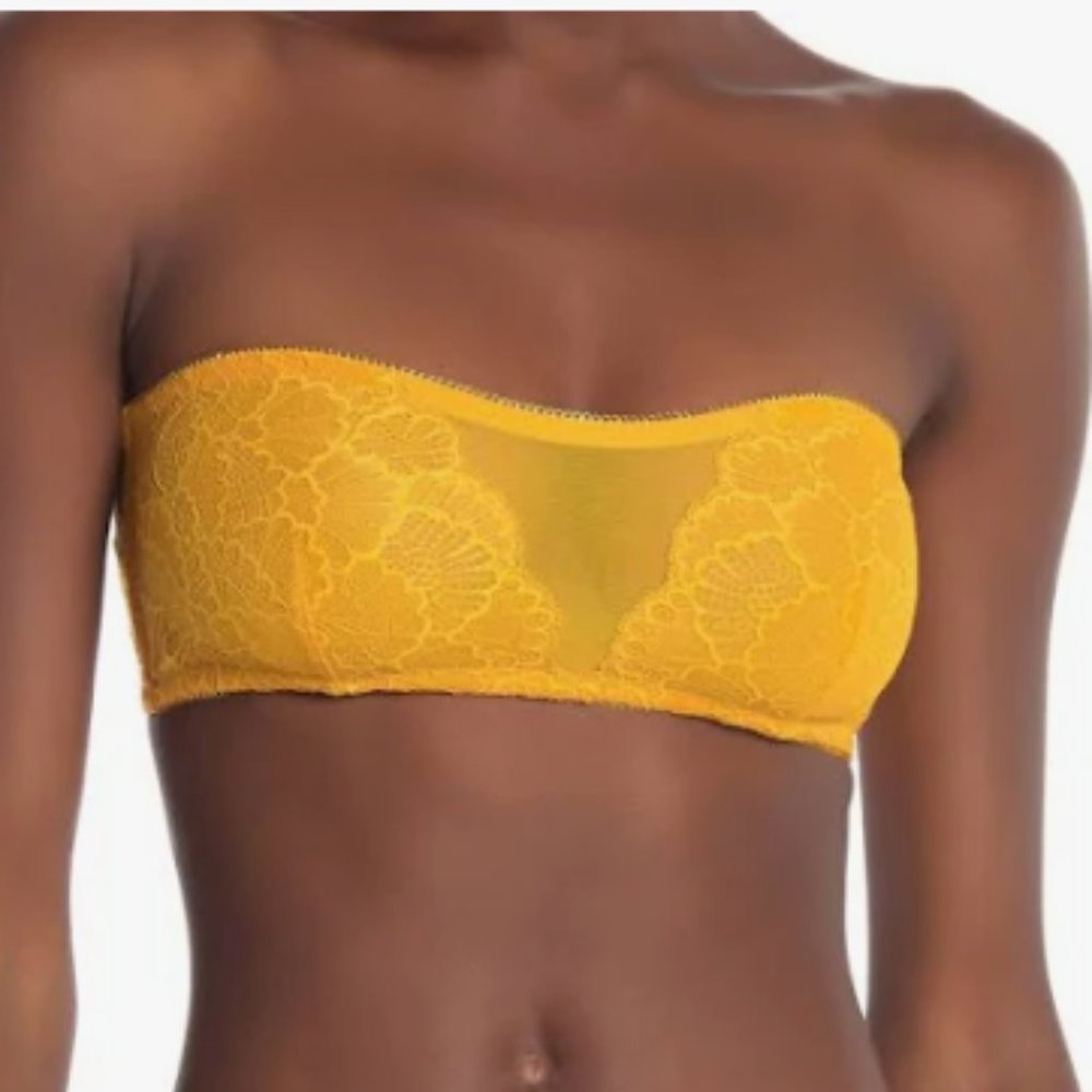 Intimately Free People Malinda Bandeau bra Size Small Gold New NWT